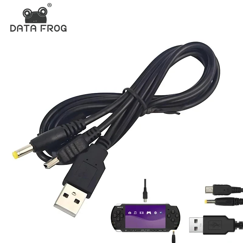 DATA FROG 2 in 1 USB Data Charger Cable for PSP 1000 2000 3000 1