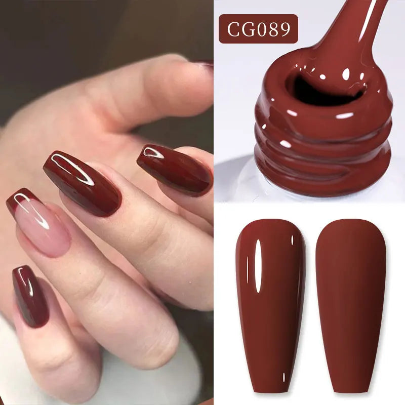 BORN PRETTY 10ml Blood Red Jelly Gel Nail Polish Halloween Nails Art Gel Polish Sheer Translucent Nail Gel for Winter Manicure 32