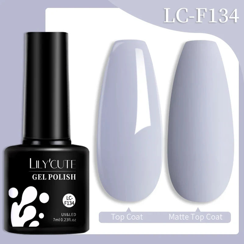 LILYCUTE 7ML Colorful Gel Nail Polish 129 Colors Long Lasting For Manicure Semi Permanent Base Top Coat Nail Art UV Gel Varnish 31