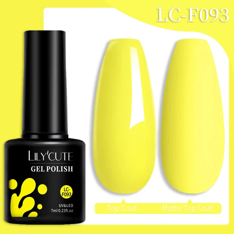 LILYCUTE 7ML Colorful Gel Nail Polish 129 Colors Long Lasting For Manicure Semi Permanent Base Top Coat Nail Art UV Gel Varnish 49