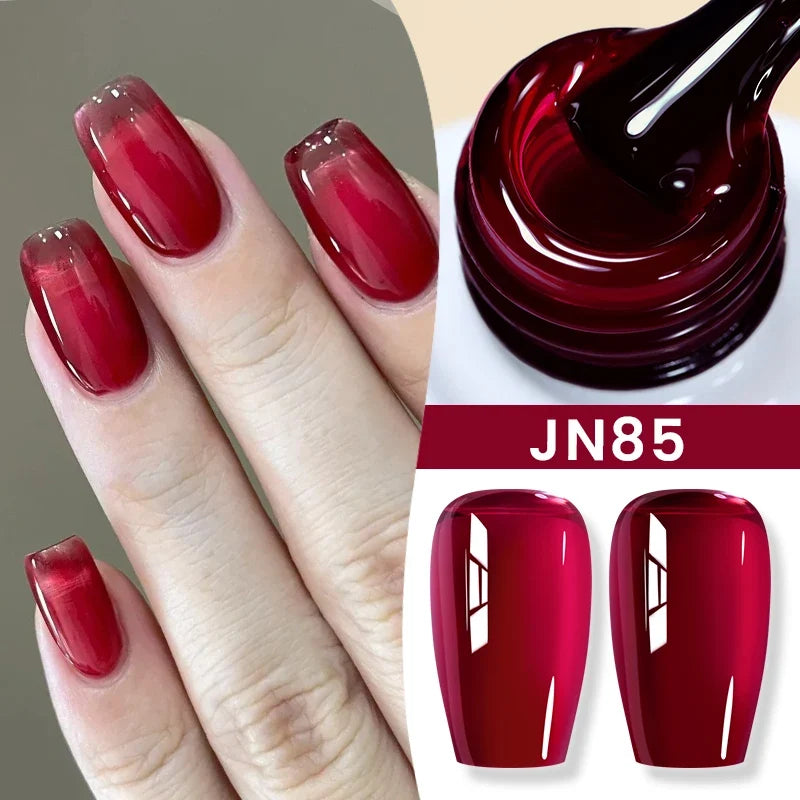 BORN PRETTY Jelly Nude Gel Nail Polish 10ml Light Pink Peach Translucent Color UV Light Cure Gel Varnish Nail Art DIY at Home 119