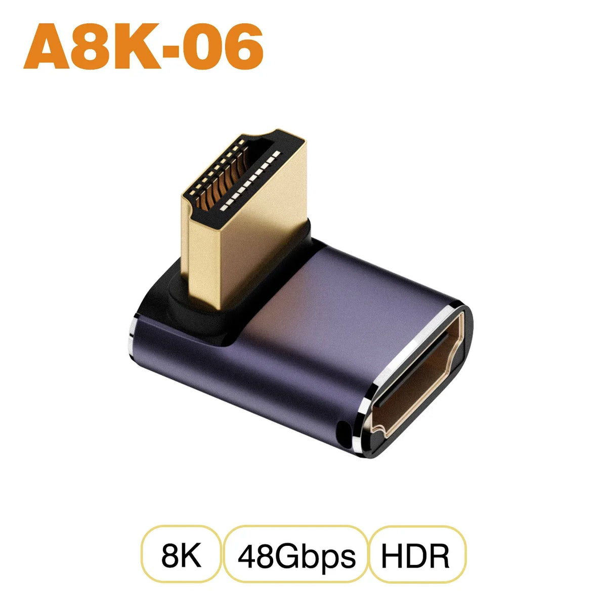 NNBILI HDMI 2.1 Adapter | 48Gbps 8K@60Hz Elbow and Straight Converter 20