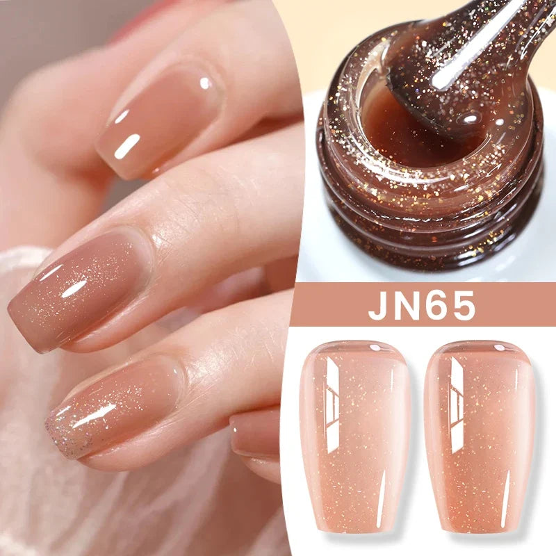 BORN PRETTY 83 Colors 10ml Jelly Nude Gel Nail Polish Autumn Amber Semi Transparent Manicure Soak off UV LED Nails Gel Varnish 12