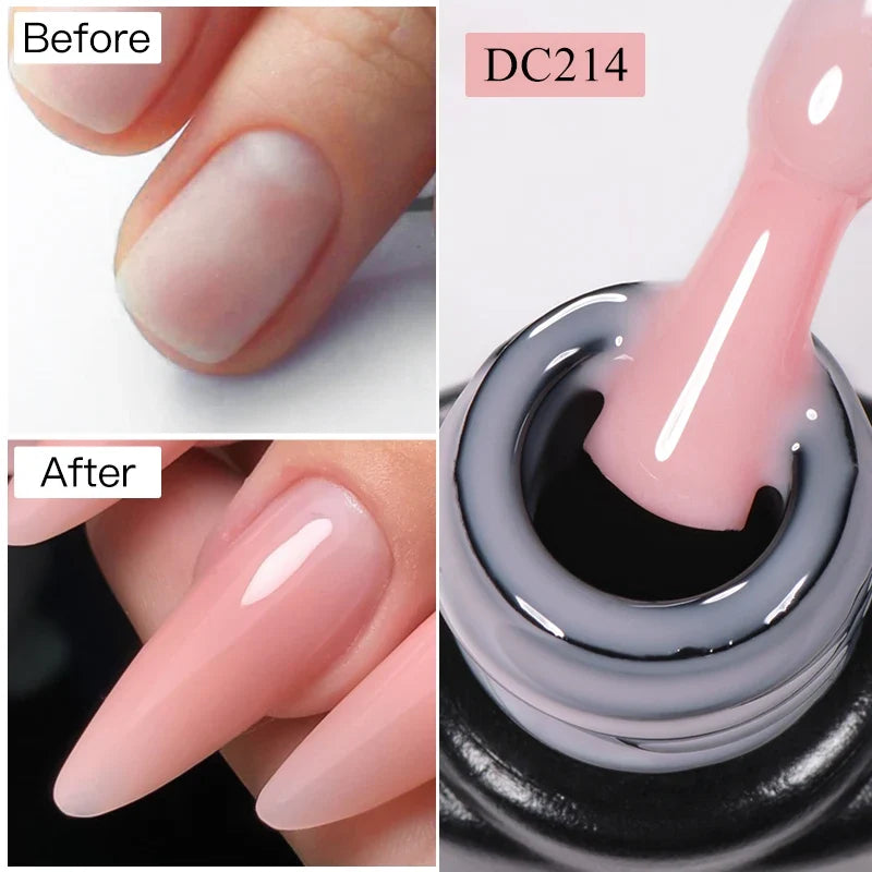 MTSSII 7ml Quick Extension Nail Polish Jelly Transparent Nude Pink Red Hard Gel  Quick Building Nail Art Gel Varnish For Nails
﻿ 1