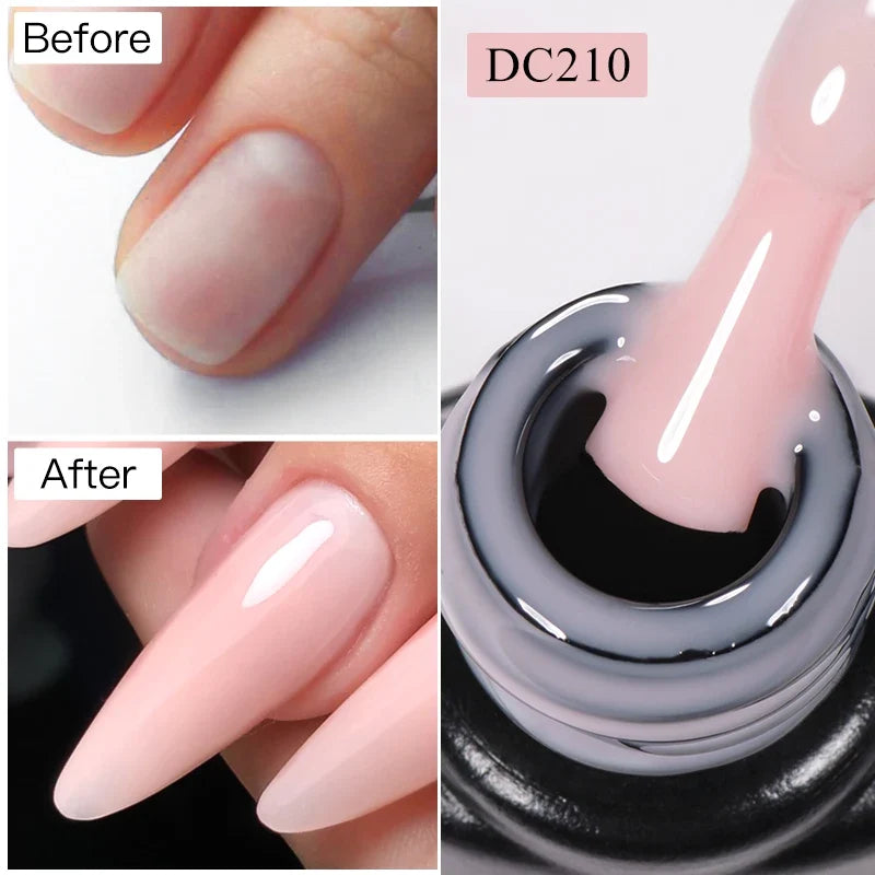 MTSSII 7ml Quick Extension Nail Polish Jelly Transparent Nude Pink Red Hard Gel  Quick Building Nail Art Gel Varnish For Nails
﻿ 2