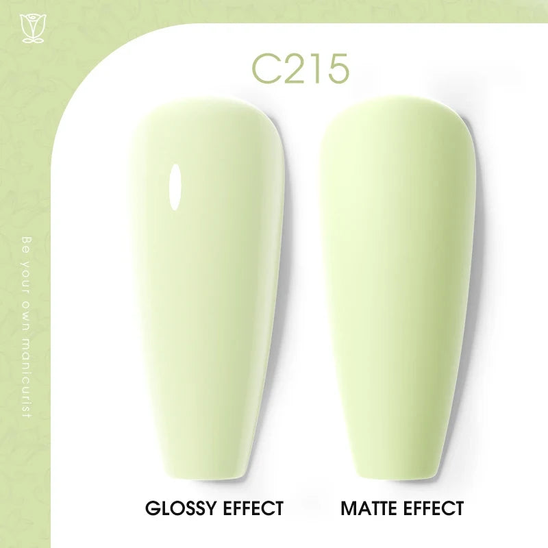 ROSALIND 7ml/15ml Summer Green Gel Nail Polish Semi Permanent Nail Art Manicure Soak Off Top Base Matt Hybrid Varnishes UV Gel 40