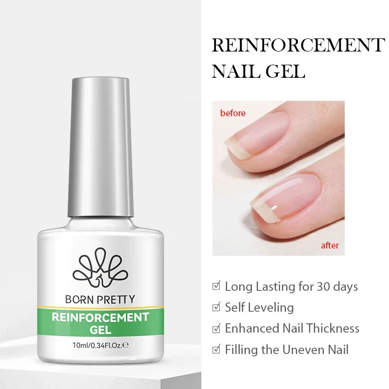 BORN PRETTY Jelly Nude Gel Nail Polish 10ml Light Pink Peach Translucent Color UV Light Cure Gel Varnish Nail Art DIY at Home 41