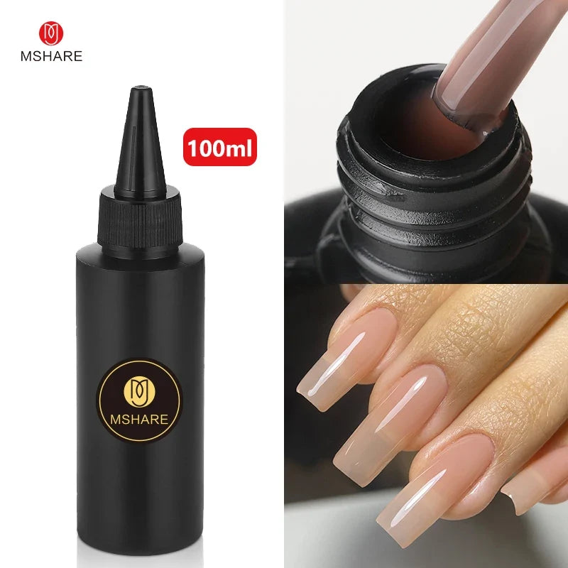 MSHARE 100ML Nail Gel Polish Soak Off UV LED Nails Vernis Semi Permanent Varnish Polish White Red Nail Gel Art 41