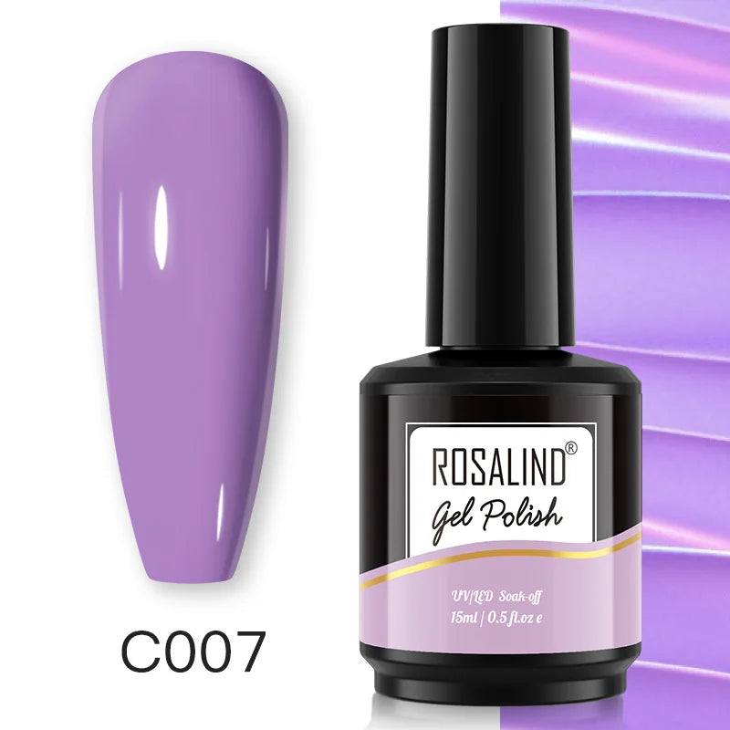 ROSALIND 7ml/15ml Summer Green Gel Nail Polish Semi Permanent Nail Art Manicure Soak Off Top Base Matt Hybrid Varnishes UV Gel 11