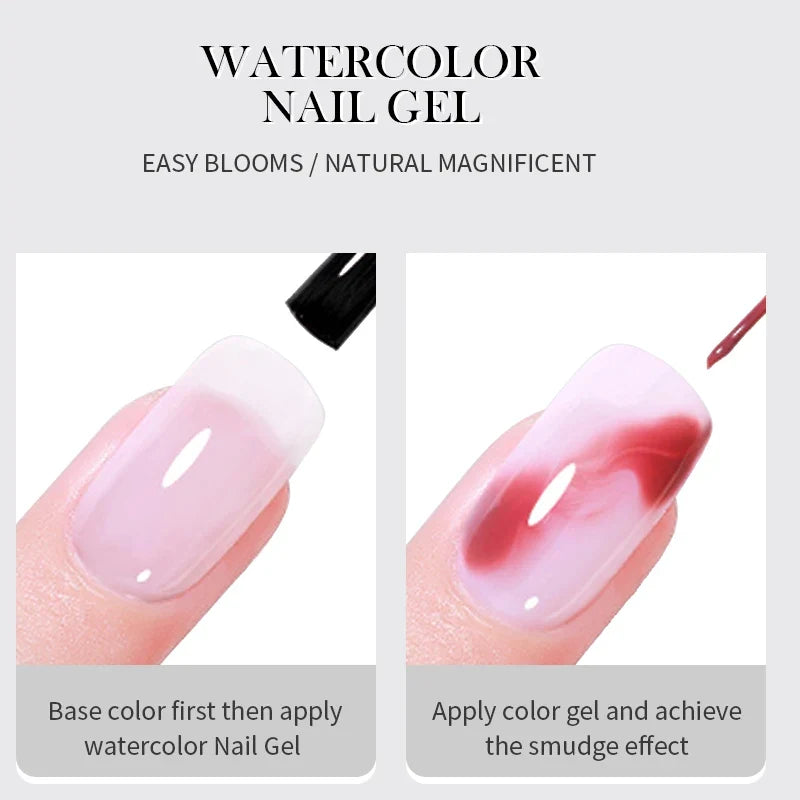 BORN PRETTY 10ml Clear Blooms Gel Polish UV LED Soak Off Nail Art Polish for Spreading Effect Marble Nail Polish Gel Painting 3