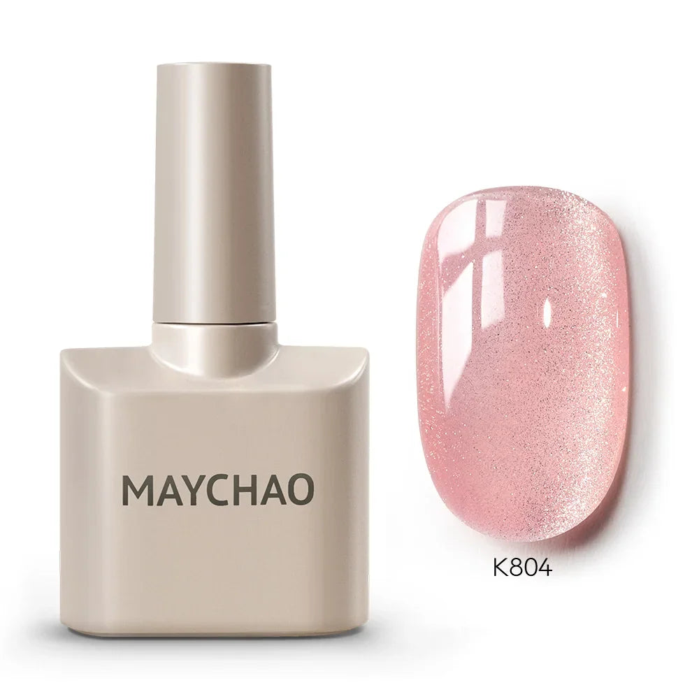 MAYCHAORomantic Galaxy Cat Eye Gel Nail Polish With Magnet Soak off UV Holographic Magnetic Rainbow Gel Polish for Nail Manicure 63