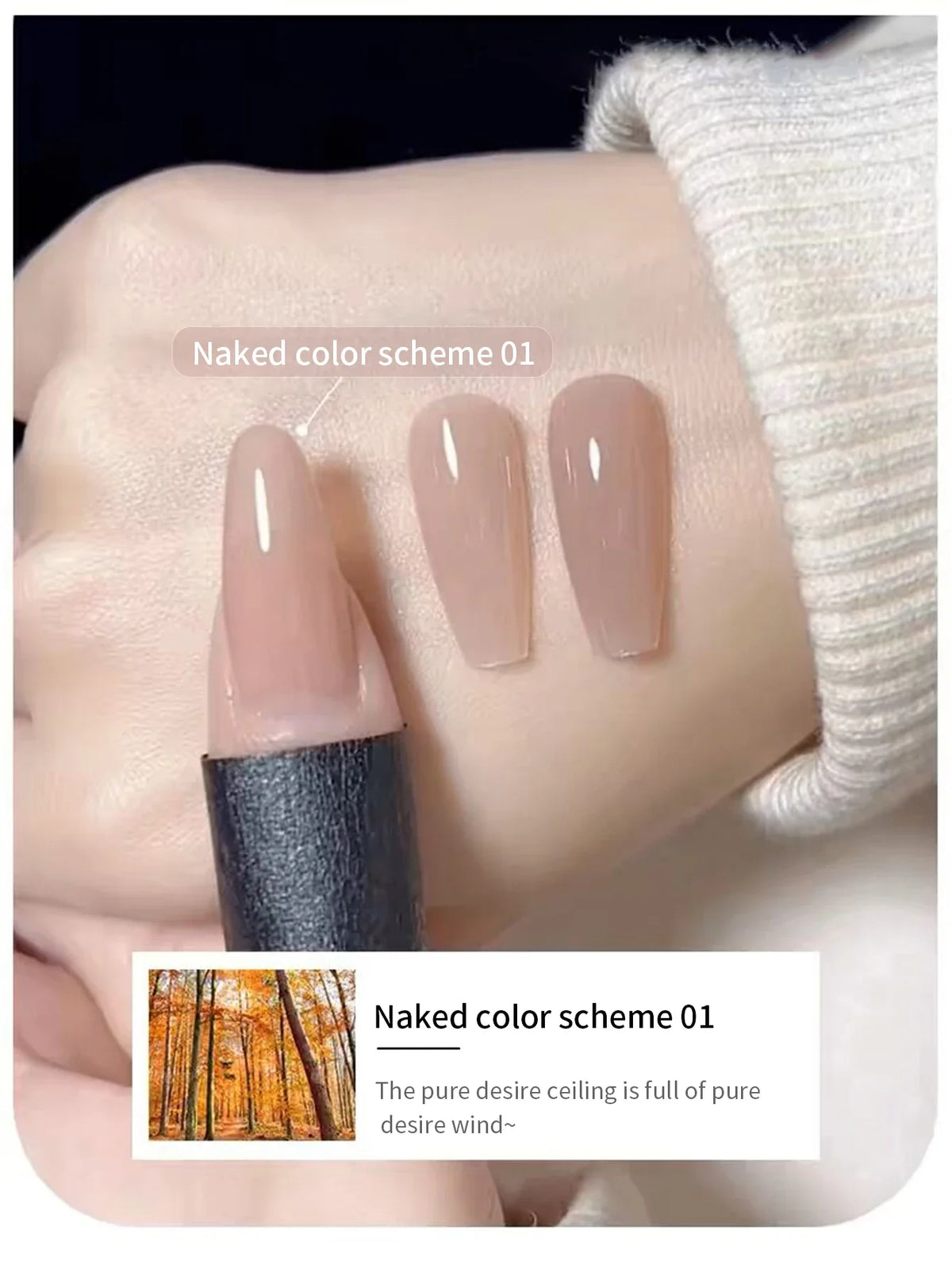 MIANEL  12ML Japanese Style Fairy Gel Nail Polish White Pink Nude Color Ice Clear Nail Polish Pink Nails Summer Nails 1-24pcs 9