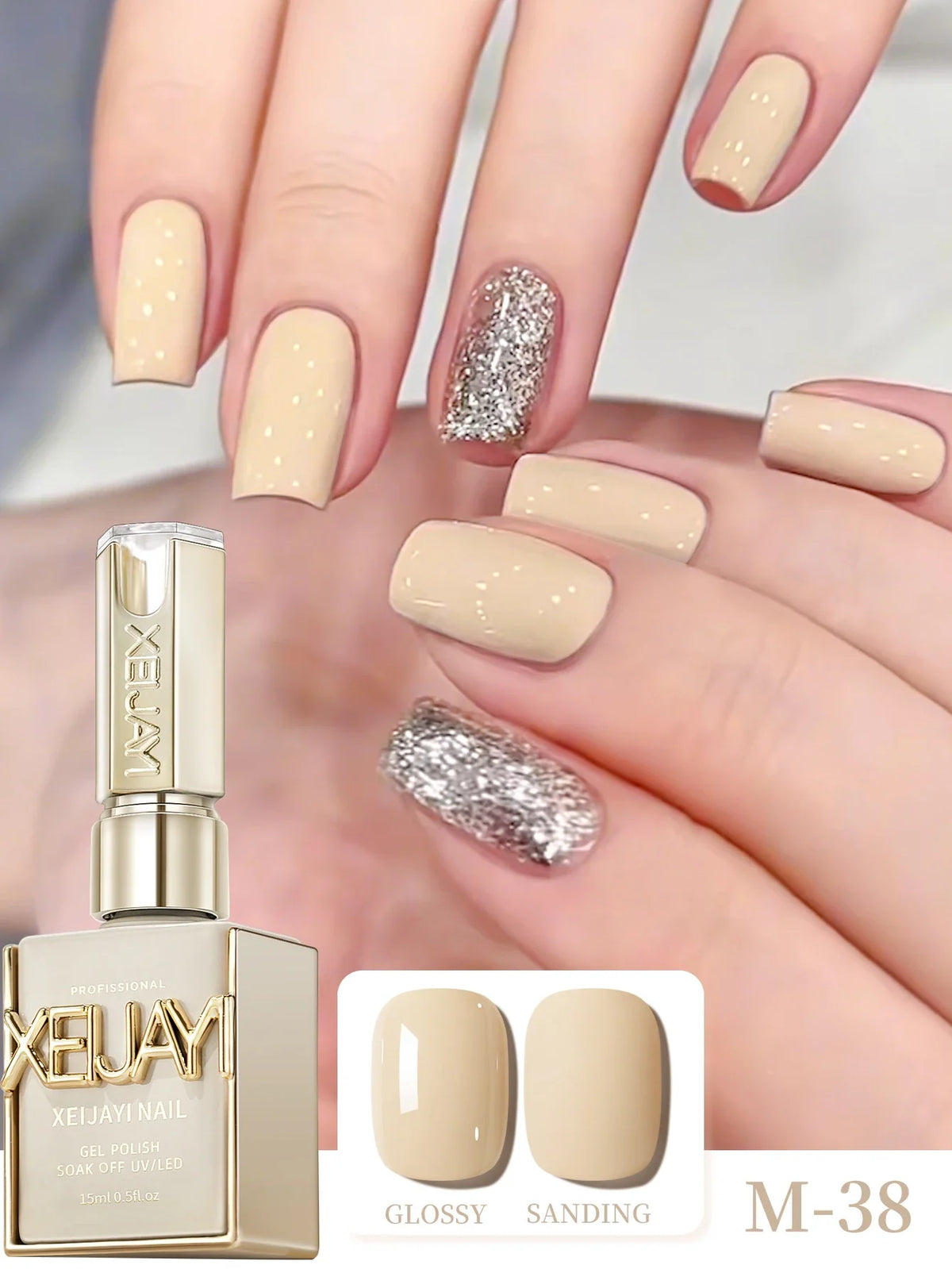 1Pc 15ML Milky White Pure Nail Polish Gel Nail Add Semi-Permanent Soak Off UV LED Construction Gel Varnish 12