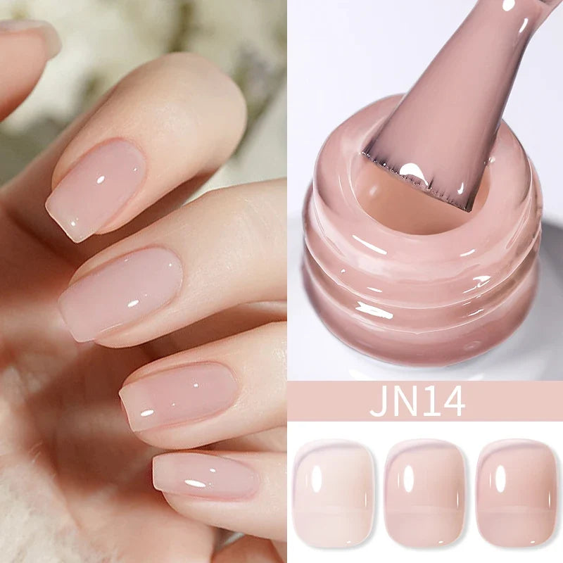 BORN PRETTY 10ml Blood Red Jelly Gel Nail Polish Halloween Nails Art Gel Polish Sheer Translucent Nail Gel for Winter Manicure 56