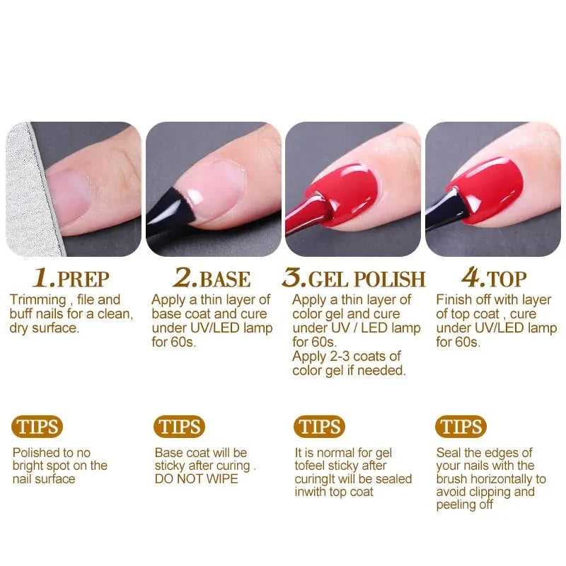 Clou Beaute 15ml Red Black White Green Neon Gel Nail Polish Base Top Coat Velvet Top 400 Colors Semi Permanent Gel Nail Varnish 2