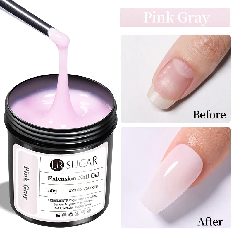 UR SUGAR 150g Rubber Base Gel Nail Polish Sparking Aurora Glitter Rubber Varnish Soak Off Semi permanent UV LED Gel Manicure 20