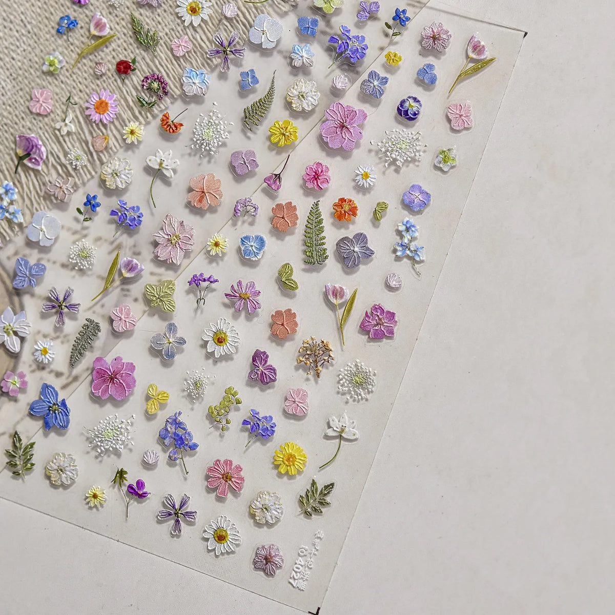 1pcs Dream Flower Window Shell Light Nail Art Stickers Japanese Flower Self Adhesive Stickers Press On Nails Decoration Decals 24