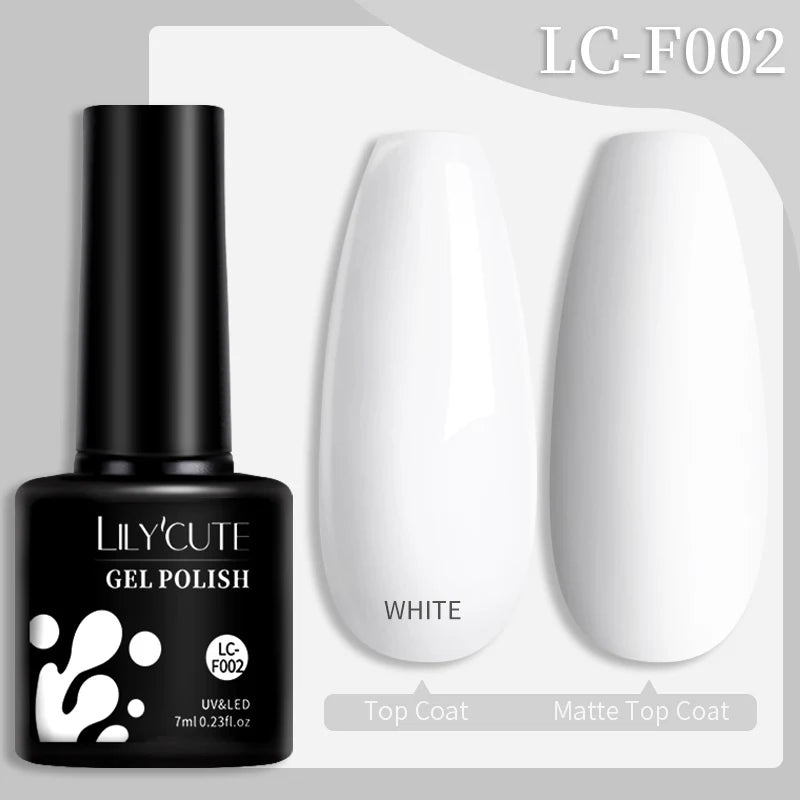 LILYCUTE 7ML Colorful Gel Nail Polish 129 Colors Long Lasting For Manicure Semi Permanent Base Top Coat Nail Art UV Gel Varnish 116