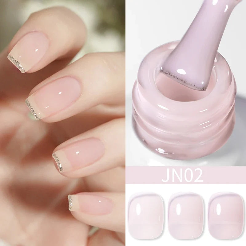 BORN PRETTY 10ml Blood Red Jelly Gel Nail Polish Halloween Nails Art Gel Polish Sheer Translucent Nail Gel for Winter Manicure 87
