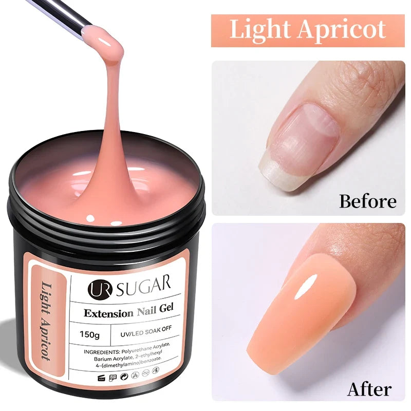 UR SUGAR 150g Rubber Base Gel Nail Polish Sparking Aurora Glitter Rubber Varnish Soak Off Semi permanent UV LED Gel Manicure 27