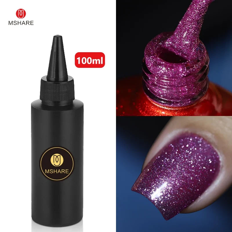 MSHARE 100ML Nail Gel Polish Soak Off UV LED Nails Vernis Semi Permanent Varnish Polish White Red Nail Gel Art 29