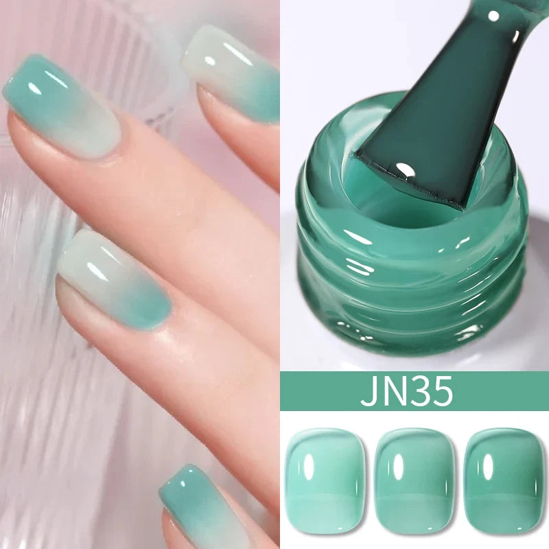 BORN PRETTY 10ml Blood Red Jelly Gel Nail Polish Halloween Nails Art Gel Polish Sheer Translucent Nail Gel for Winter Manicure 23