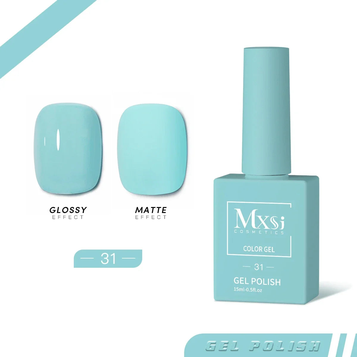 Mxsi 15ml Gel Nail Polish Neon Brown Royal Blue Red Green Pastal Nude Nail Art Varnish Gel Lacquer Top Coat UV Gel Nail Not Set 21