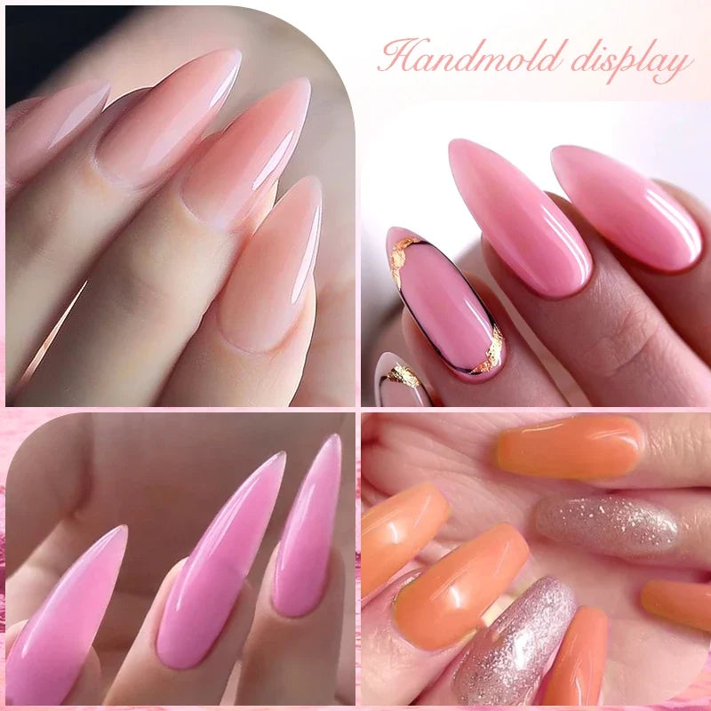 MTSSII 7ml Quick Extension Nail Polish Jelly Transparent Nude Pink Red Hard Gel  Quick Building Nail Art Gel Varnish For Nails
﻿ 5