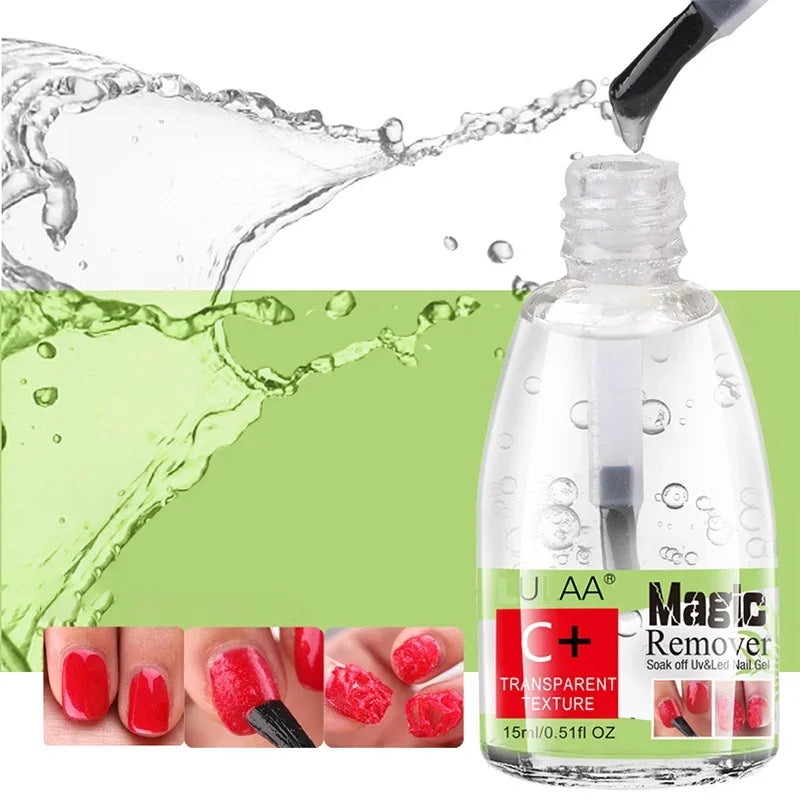 3-5 Mins Fast Remover Magic Remover Gel Nail Polish 15ml Soak Off UV LED Burst Removal Cleaner Nail Art Tools Manicure Cleaner 3