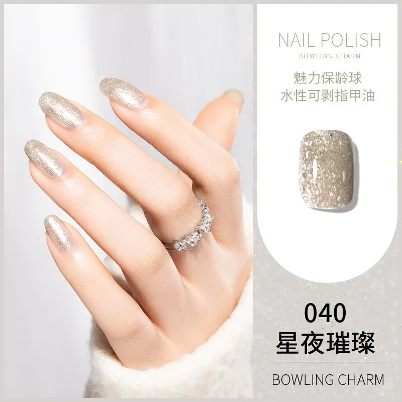 40 Colors New Nail Polish for Summer Water-based Quick Drying Tearable Nail Art Semipermanent Monochrome No Baking Lamp Varnish 21