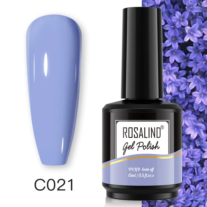 ROSALIND 7ml/15ml Summer Green Gel Nail Polish Semi Permanent Nail Art Manicure Soak Off Top Base Matt Hybrid Varnishes UV Gel 7