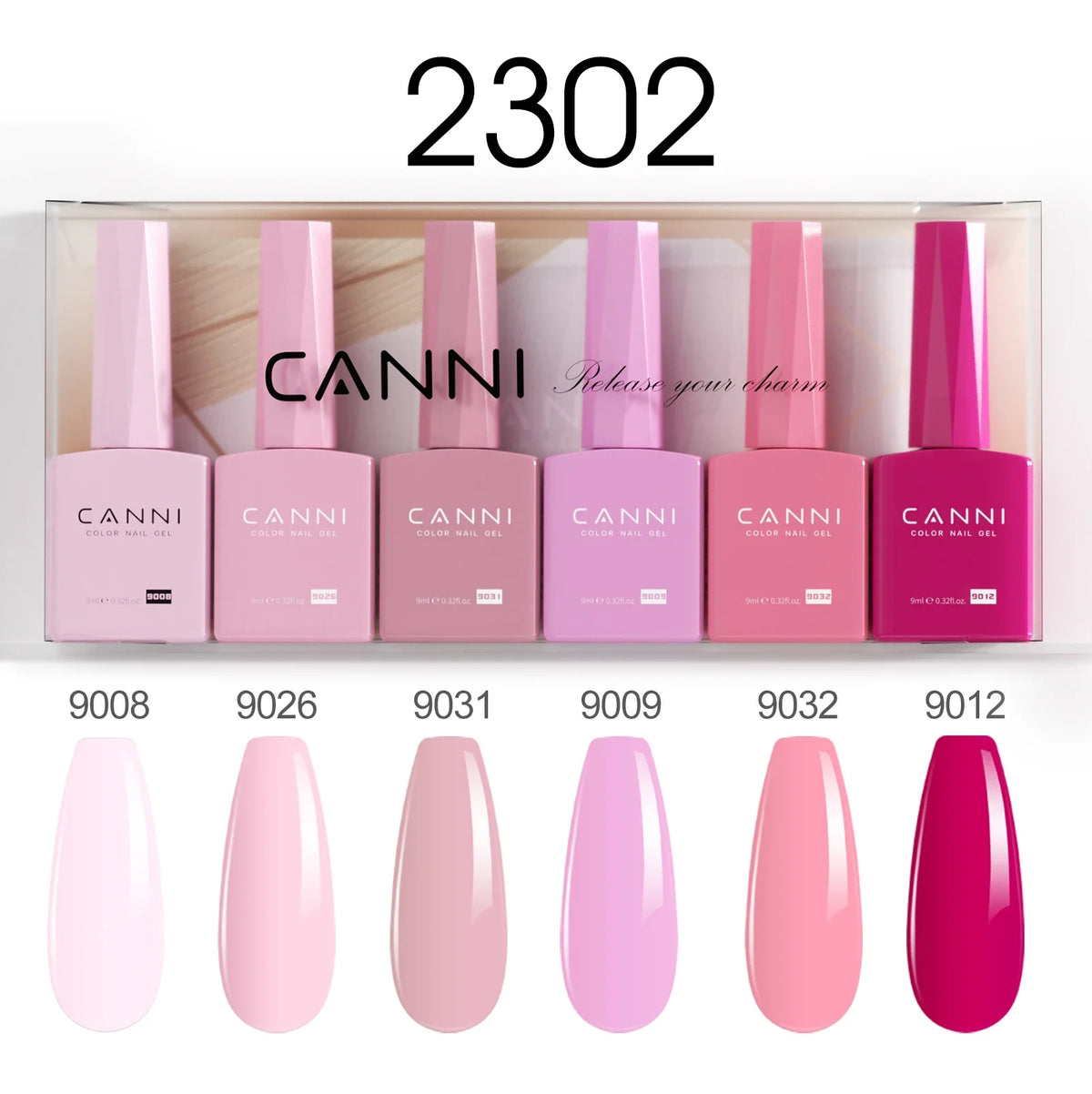 6pcs*9ml CANNI HEMA FREE Nail Gel Polish Set Gorgeous Color Semi Permanent Pigmented Painting Gel Soak off UV LED Gel Nails Kit 52