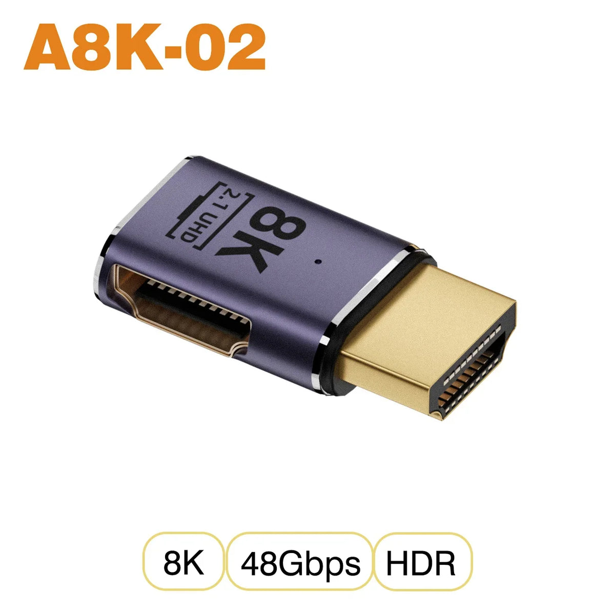 NNBILI HDMI 2.1 Adapter | 48Gbps 8K@60Hz Elbow and Straight Converter 10