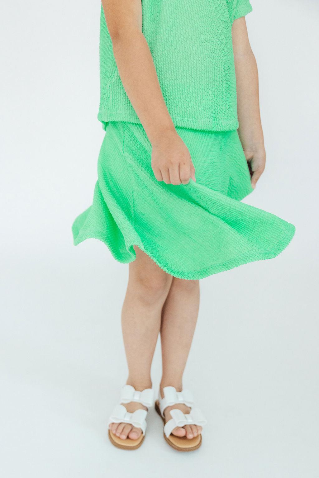 SALE Seafoam Green Scrunchy Twirl Skort 3