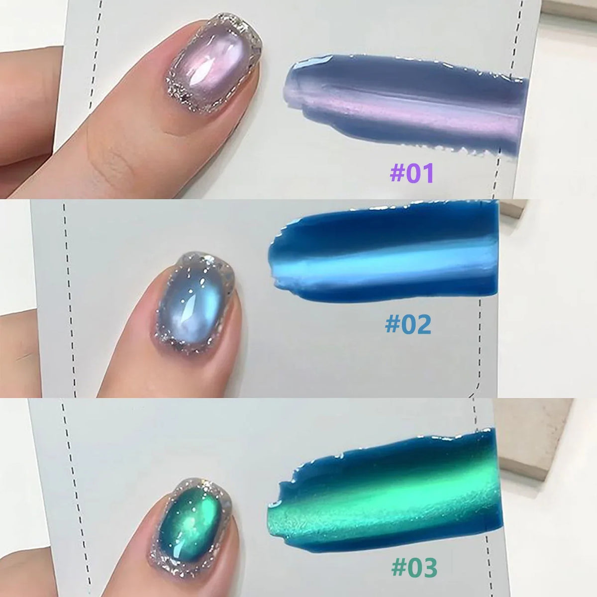 MIANEL 12ML Emperor Green Cat Eye Gel Nail Polish Whitenning Nails Green Nails Suitable For Nail Salons Nail Supplies  1-21pcs 13
