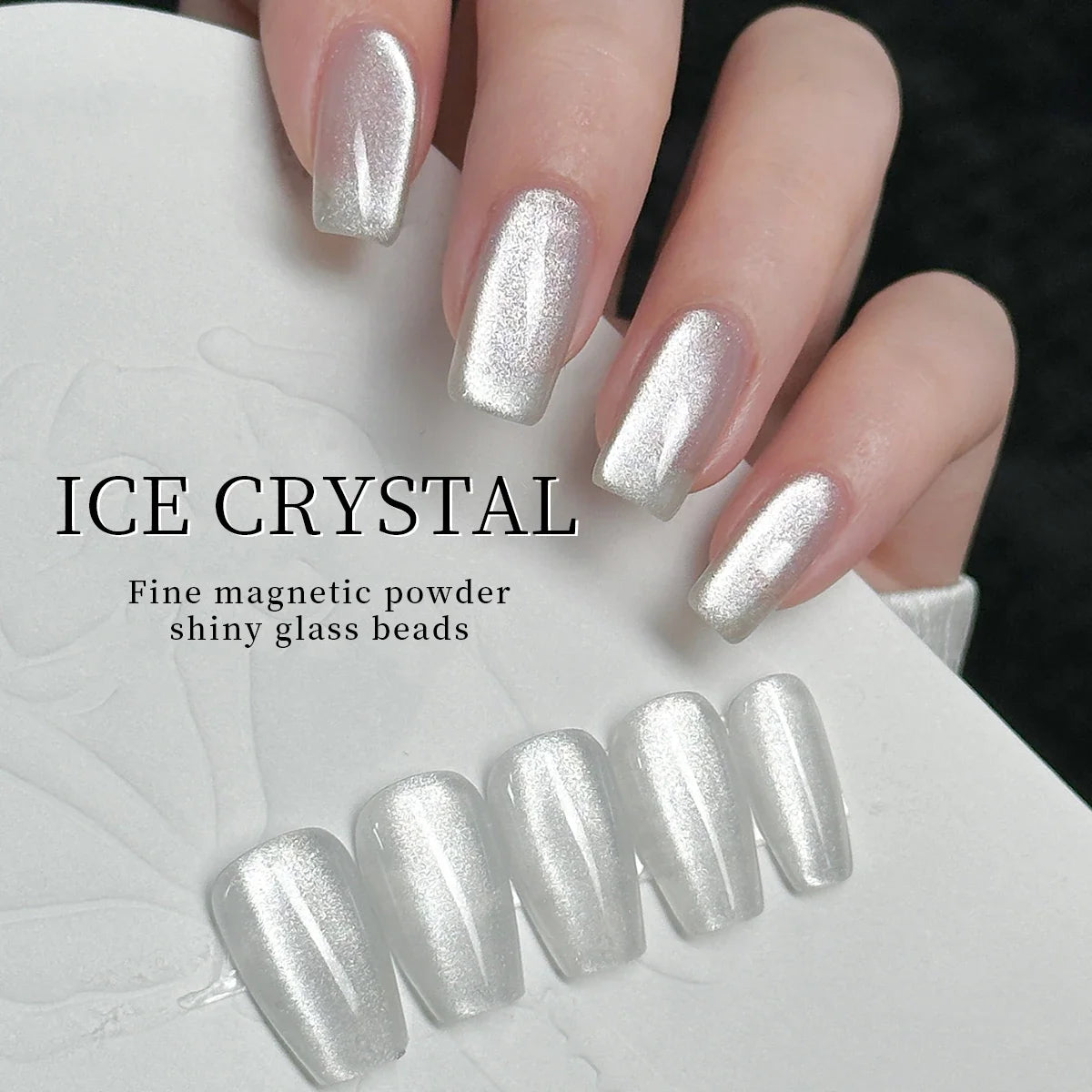 XEIJAYI 3pcs 15ml White Plain water cat's eye Magnetic Gel Nail Polish - Ultra Shine, Quick-Dry, Soak-Off UV/LED Varnish for Stu 4