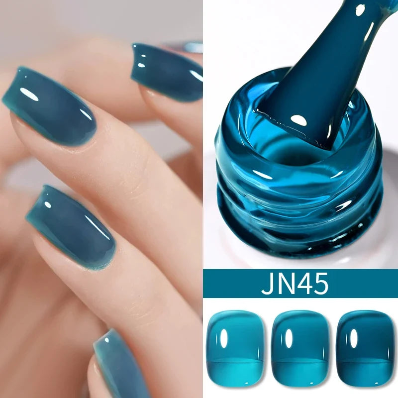 BORN PRETTY 10ml Blood Red Jelly Gel Nail Polish Halloween Nails Art Gel Polish Sheer Translucent Nail Gel for Winter Manicure 81