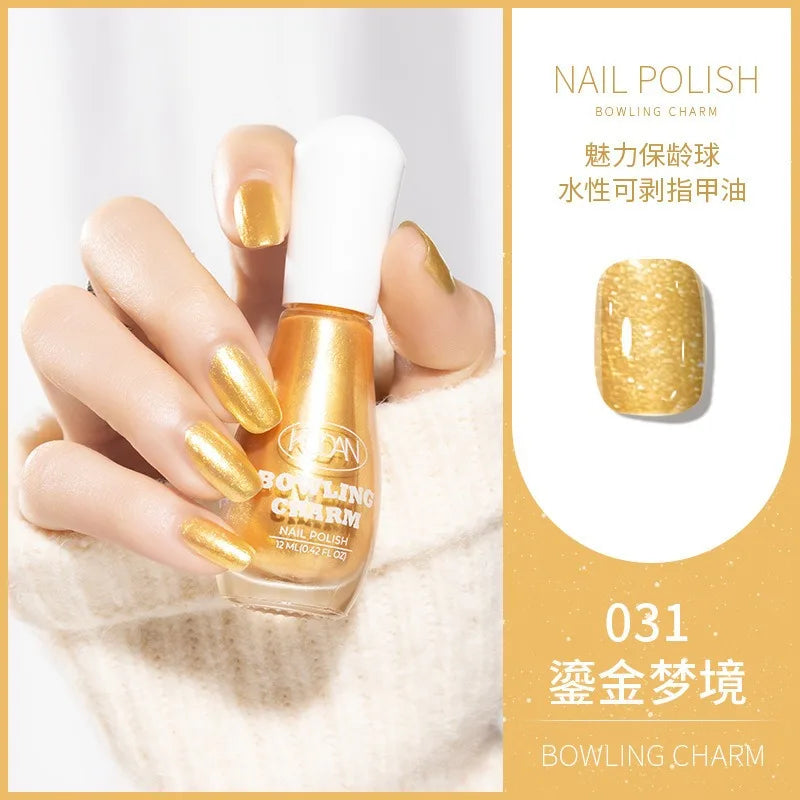 40 Colors New Nail Polish for Summer Water-based Quick Drying Tearable Nail Art Semipermanent Monochrome No Baking Lamp Varnish 22