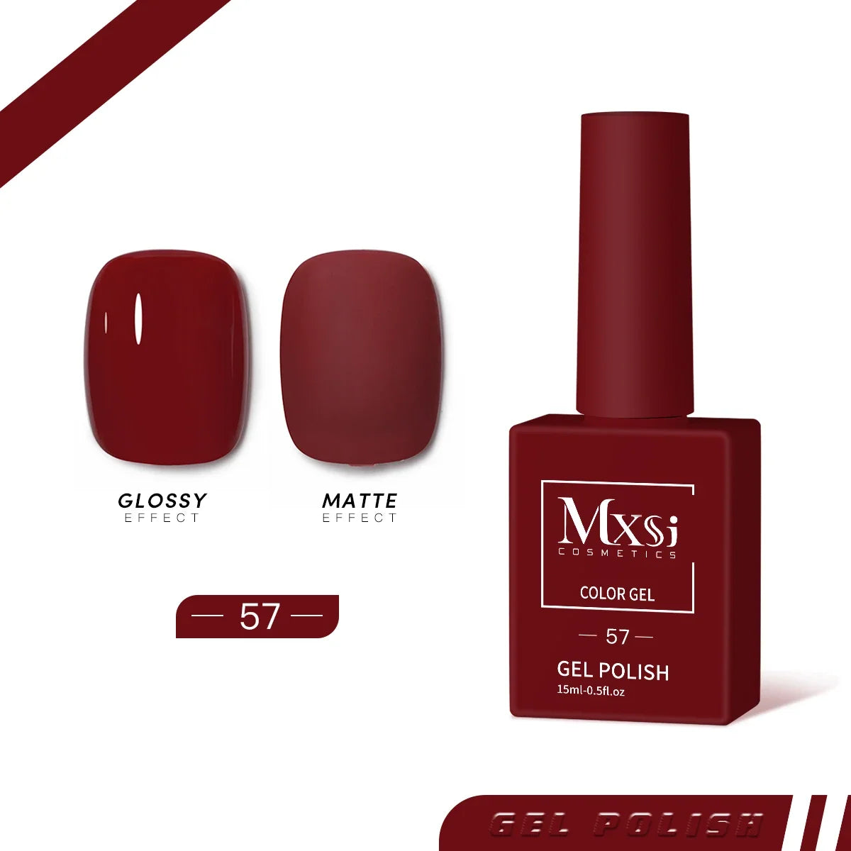 Mxsi 15ml Gel Nail Polish Neon Brown Royal Blue Red Green Pastal Nude Nail Art Varnish Gel Lacquer Top Coat UV Gel Nail Not Set 68