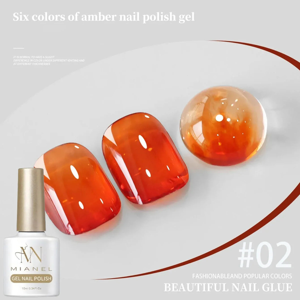 MIANEL 10ML Brown Amber Series Jelly Gel Nail Polish 2026 New Popular Ice Clear Caramel Nail Polish Black Nails 1-6pcs 24