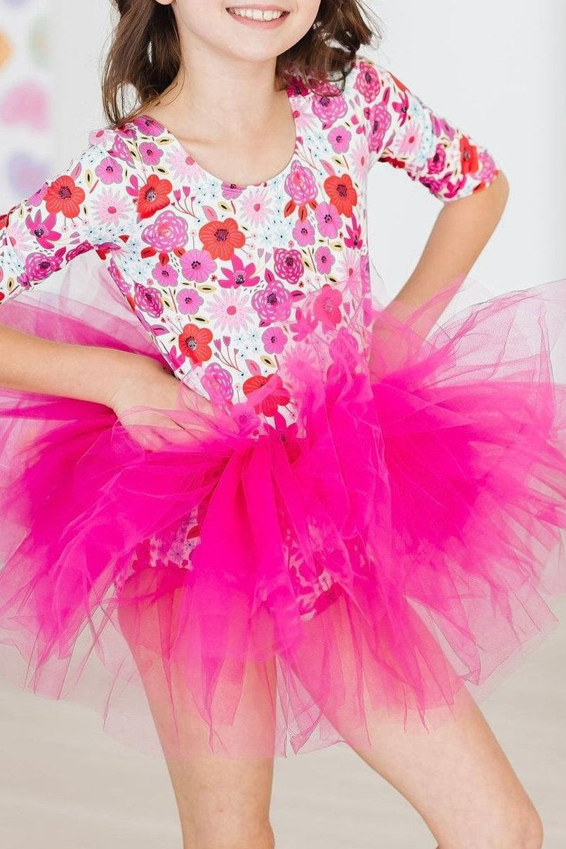 SALE Secret Garden 3/4 Sleeve Tutu Leotard 1