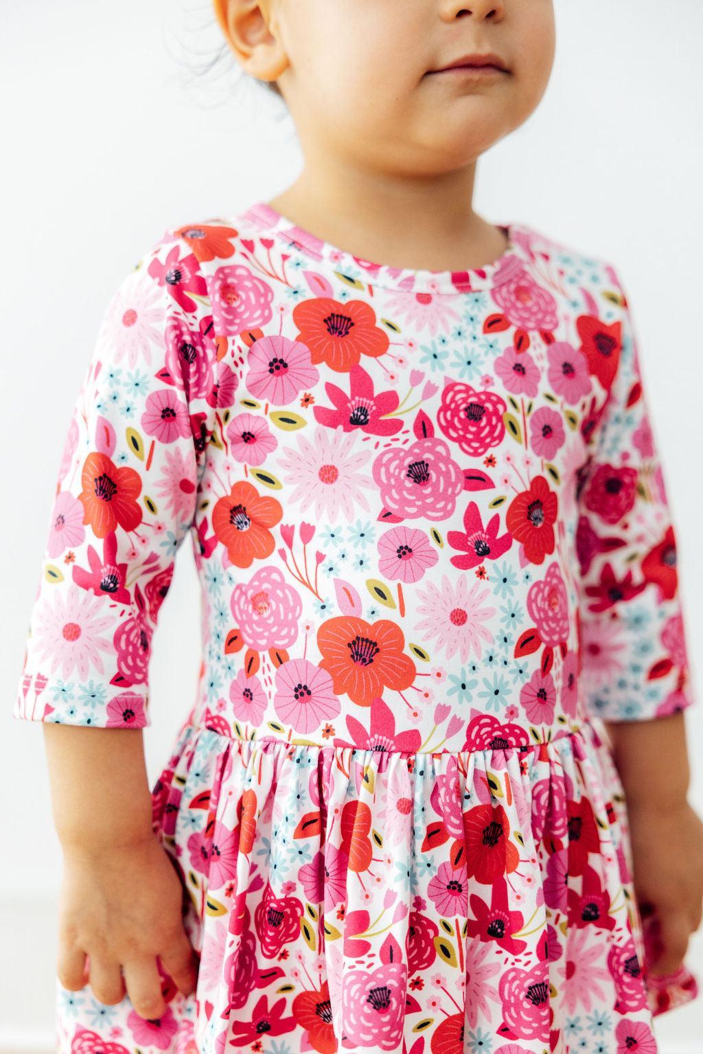 Secret Garden 3/4 Sleeve Twirl Bodysuit 6