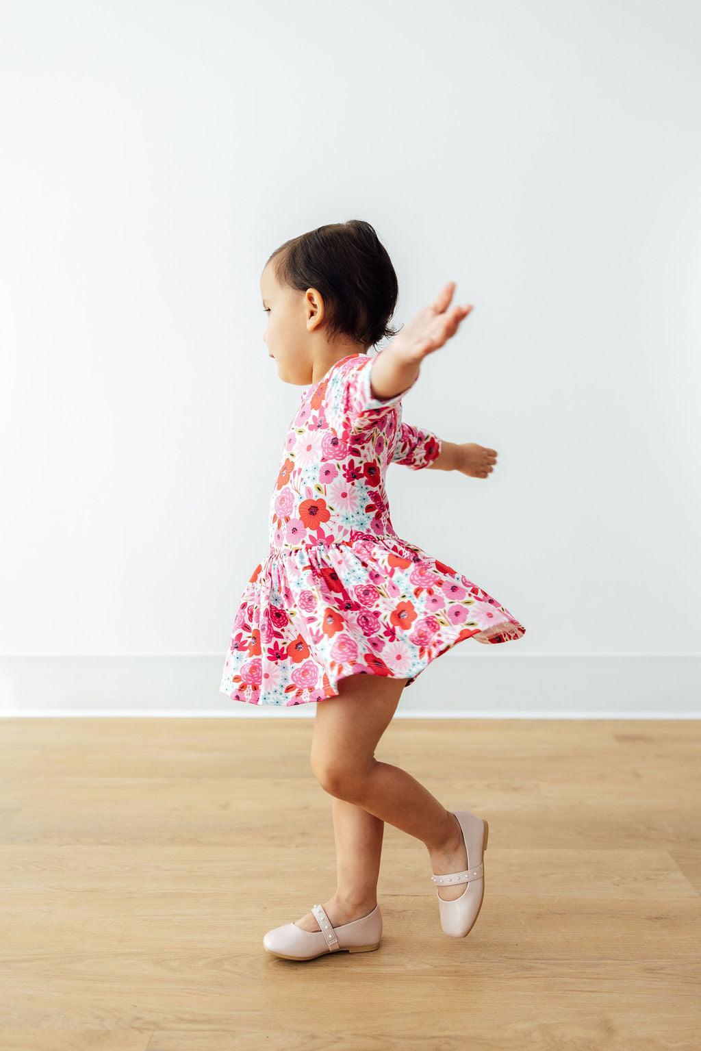 Secret Garden 3/4 Sleeve Twirl Bodysuit 7
