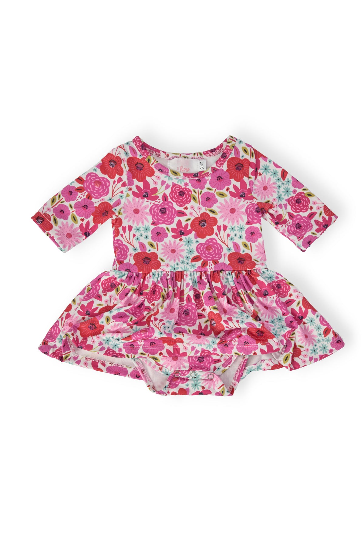 Secret Garden 3/4 Sleeve Twirl Bodysuit 8