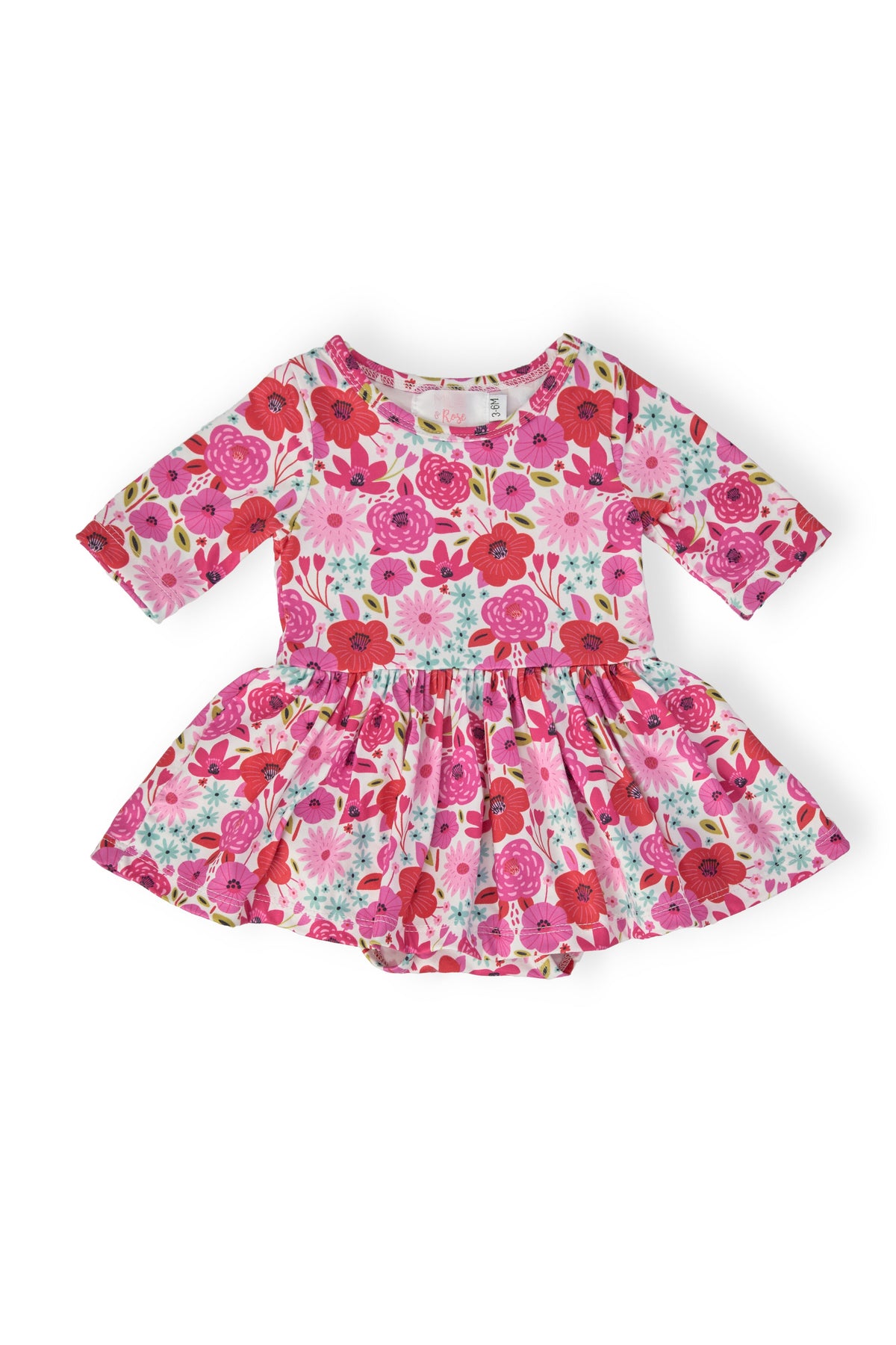 Secret Garden 3/4 Sleeve Twirl Bodysuit 1