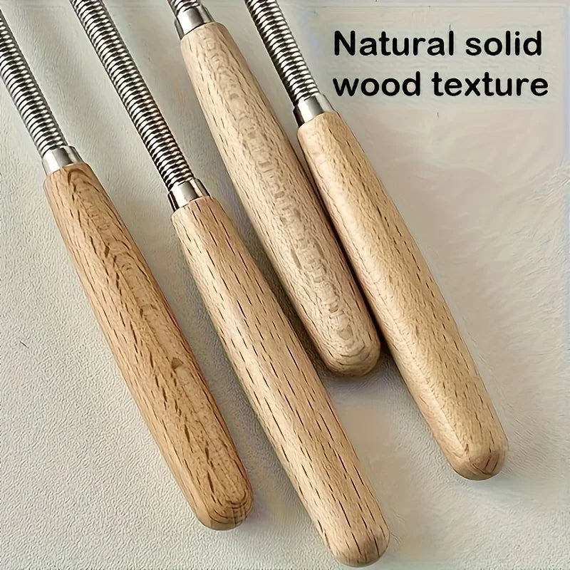 /3pcs Set of Whisks with Solid Wood Handles | Stainless Steel Kitchen Whisk and Cream Mixer 5
