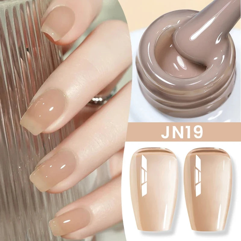 BORN PRETTY 83 Colors 10ml Jelly Nude Gel Nail Polish Autumn Amber Semi Transparent Manicure Soak off UV LED Nails Gel Varnish 62