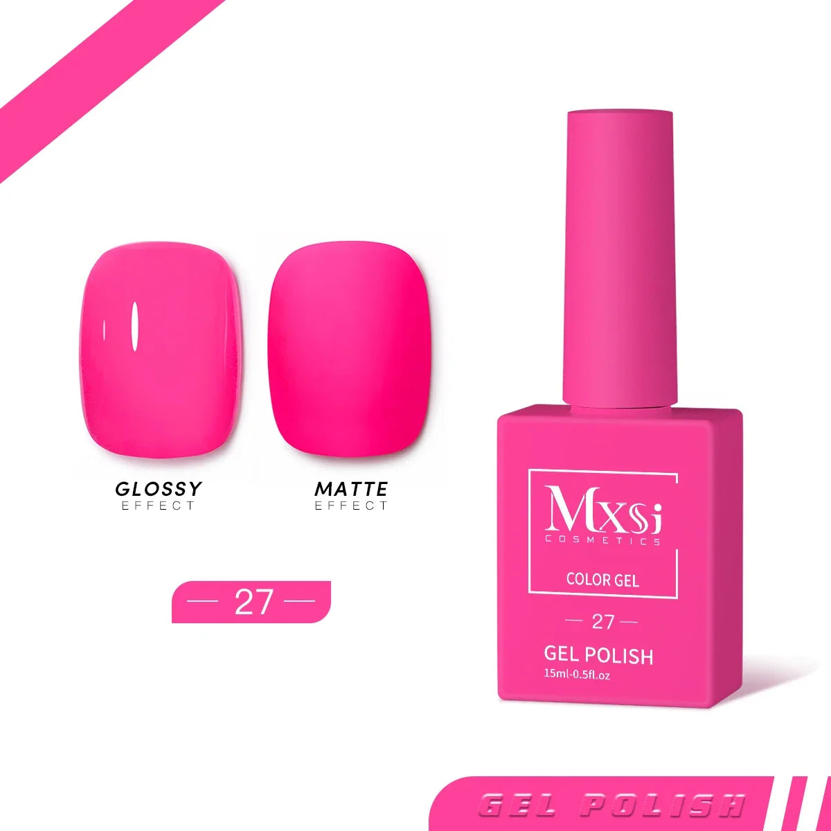 Mxsi 15ml Gel Nail Polish Neon Brown Royal Blue Red Green Pastal Nude Nail Art Varnish Gel Lacquer Top Coat UV Gel Nail Not Set 23