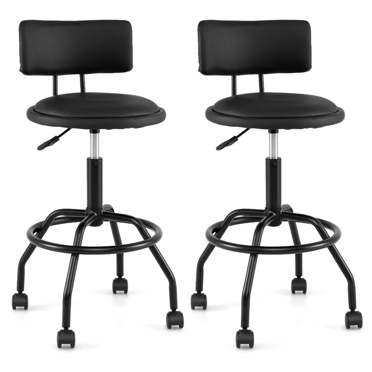 Swivel Bar Stool with Backrest - Height Adjustable 10