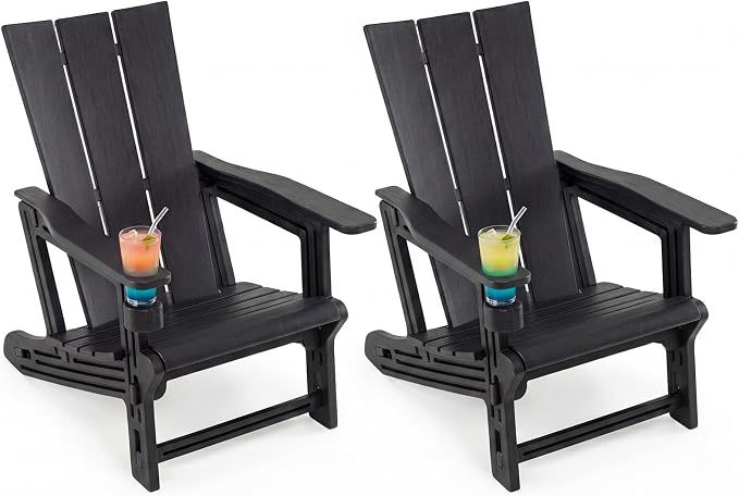 Adirondack Chairs Set of 2 with Cup Holders 17